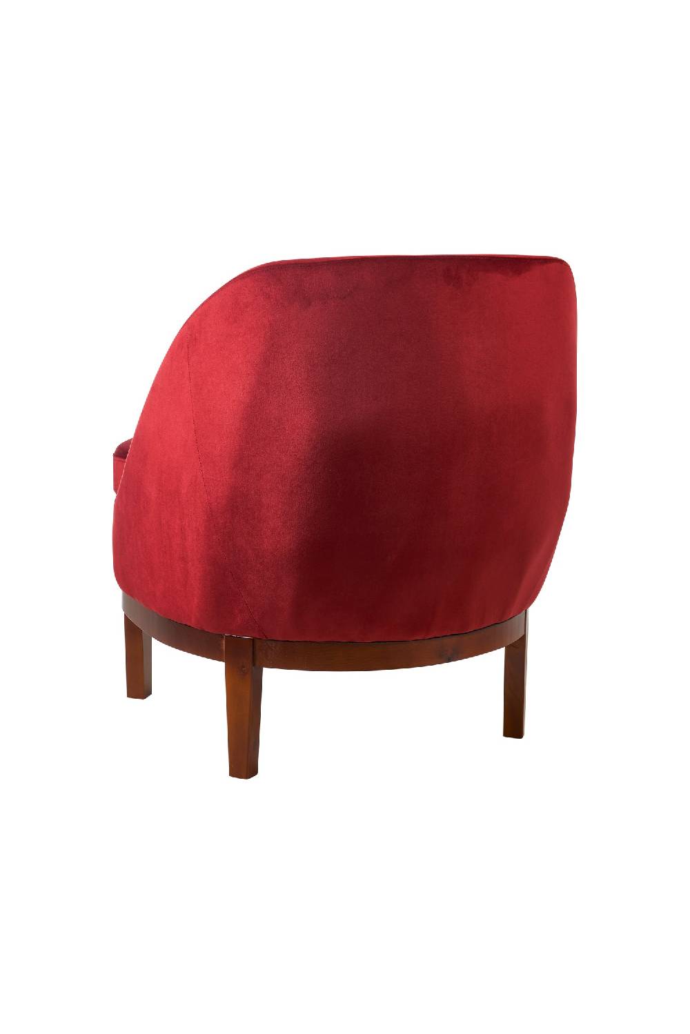 Novità Home Isotta - poltrona con base in legno rosso cinabro Fino al 55% di sconto