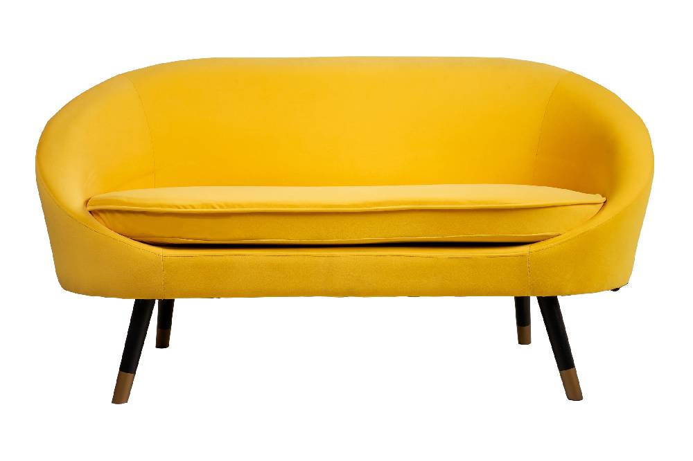 Novità Home Isadora - divano due posti giallo Enormi sconti