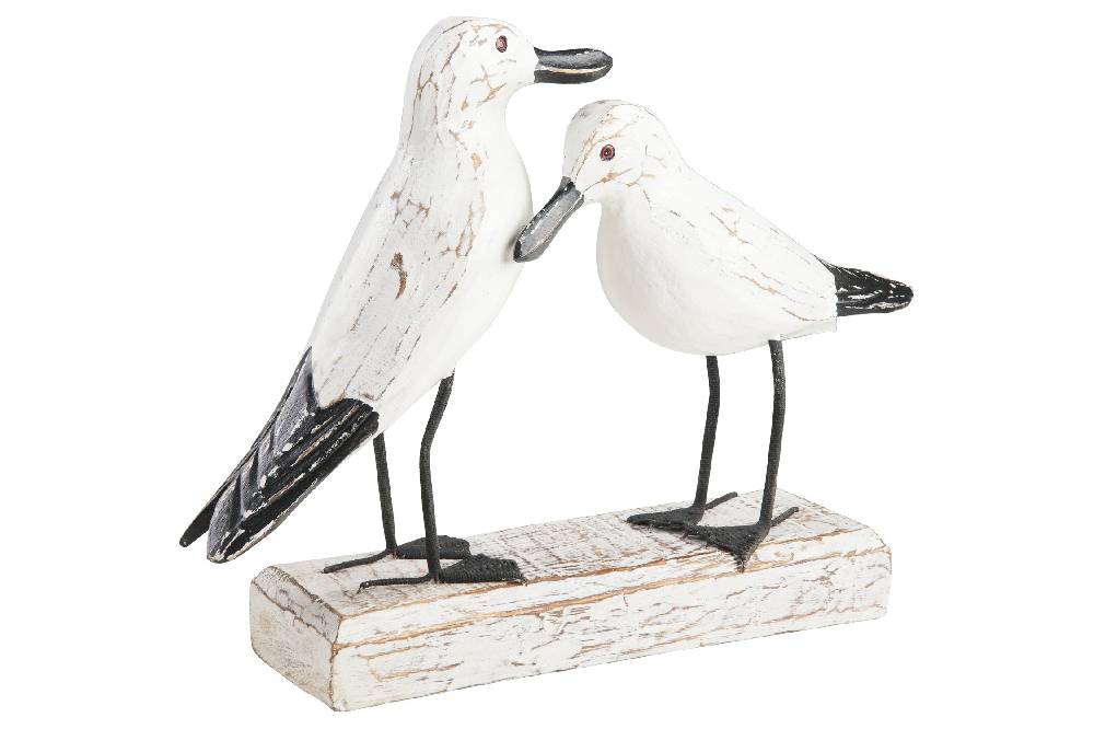 Novità Home Waterfowl - Gabbiani In Amore Su Tronco Fino Al -60%