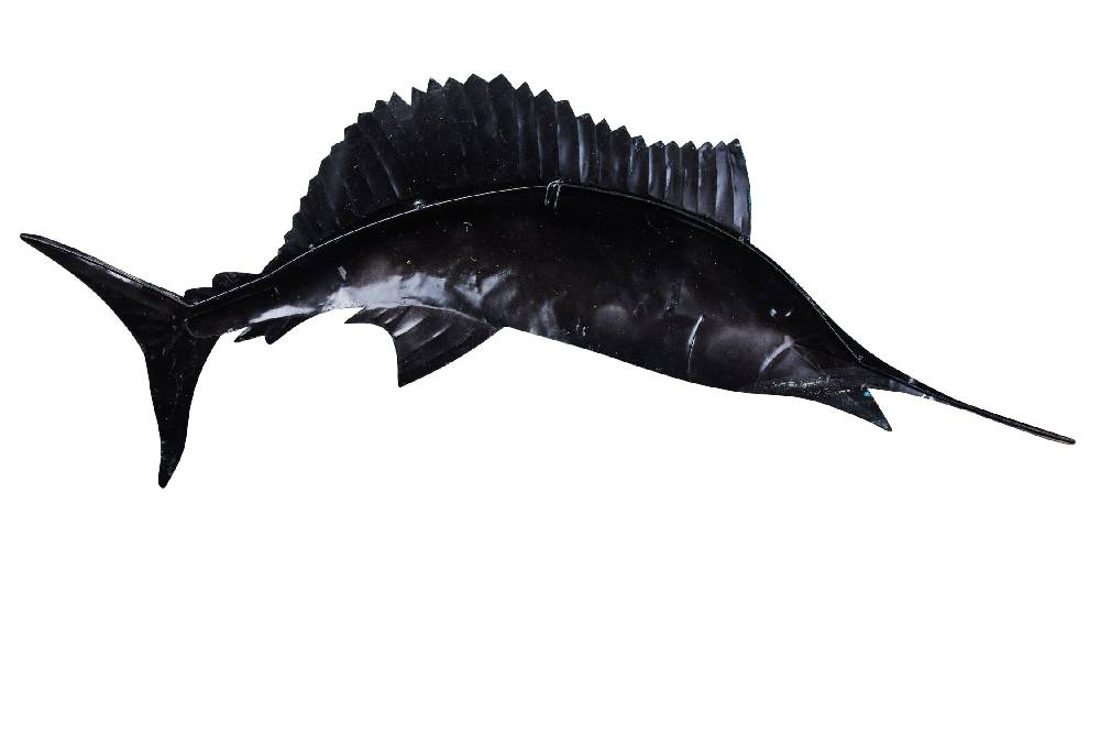Novità Home Decor - Pesce Marlin Scultura In Ferro Sottocosto