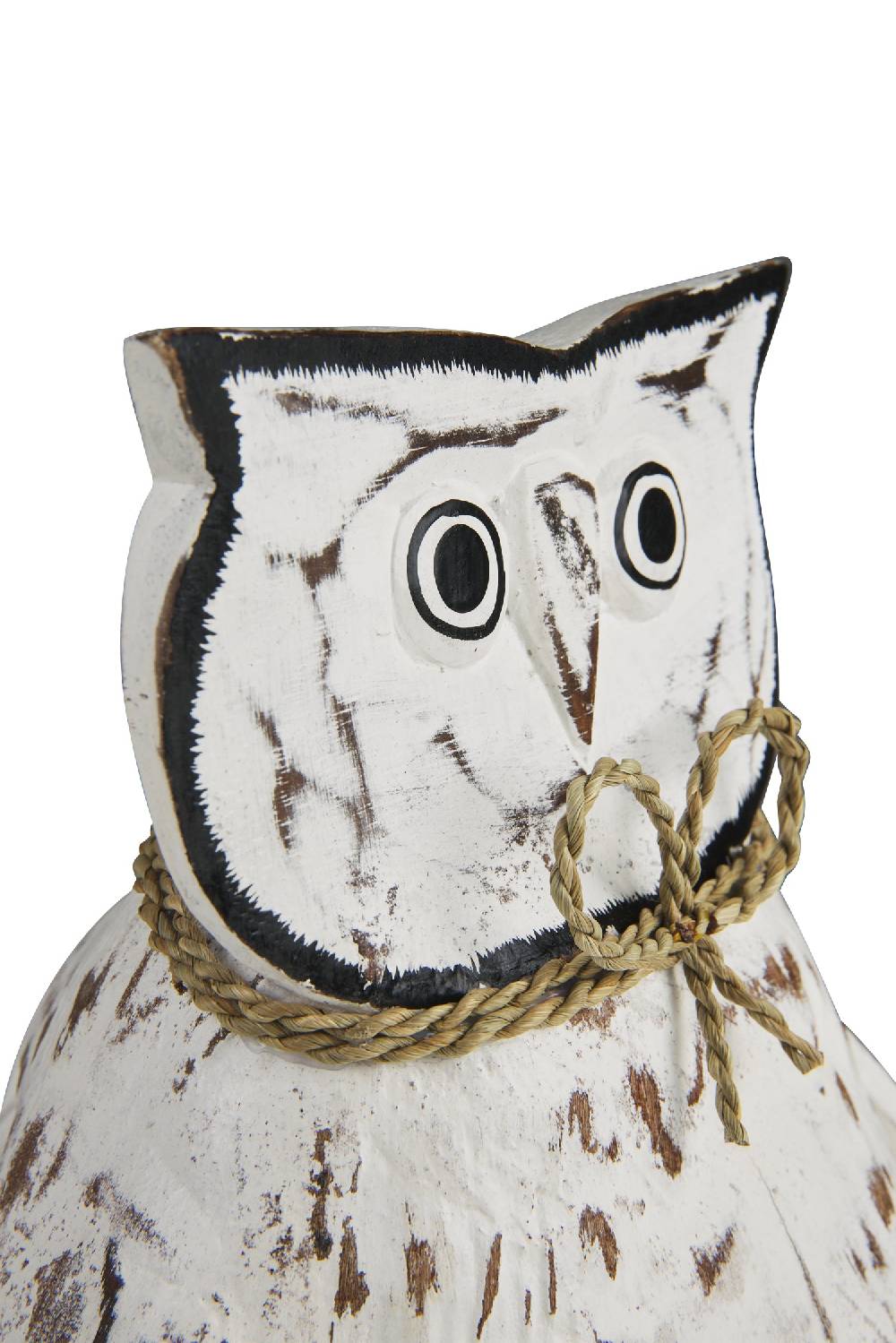 Novità Home Decor - Civetta Ali Aperte Cocco Bianca Outlet