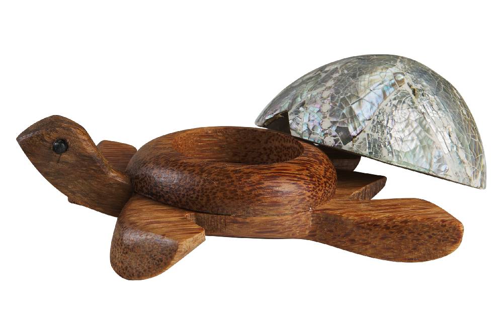 Novità Home Turtle - Porta Tea Light Carapace In Abalone Vendita Calda