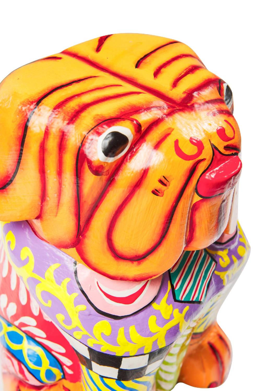Novità Home Popart -Bulldog Arancio Verde Saldi Di Fabbrica