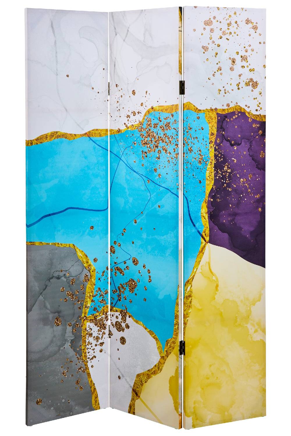 Novità Home Paravento - Marble Multi Colors 3 Ante Canvas Offerta San Valentino