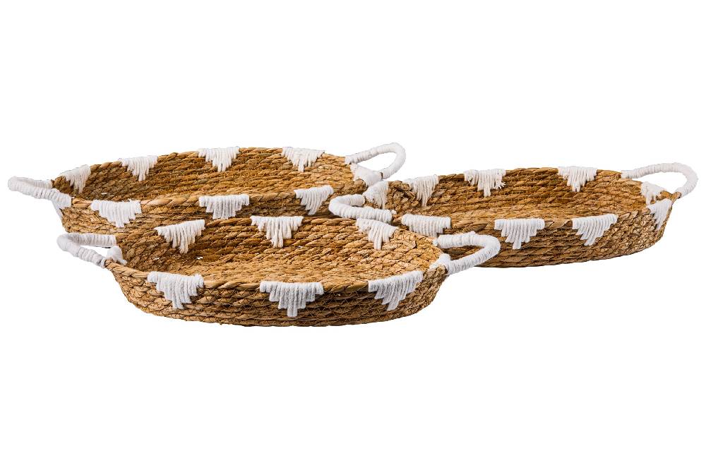 Novità Home Boho Chic - Ceste Vassoi Ovali Con Manici Porta Pyrex Latest fashion