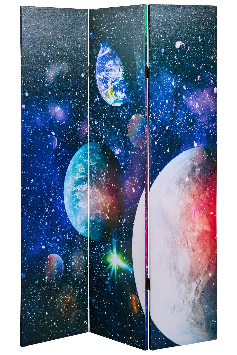 Novità Home Paravento - Universo Fronte Retro 3 Ante Canvas Online Outlet