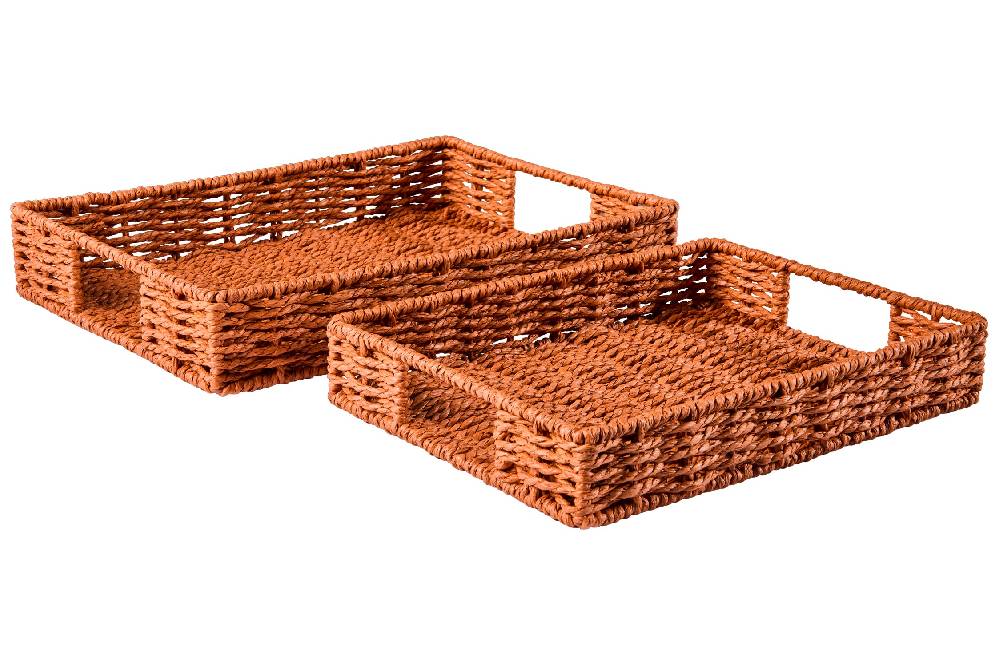 Novità Home Gourmet - Cesto Vassoio Rettangolare Orange Set 1/2 Enormi risparmi