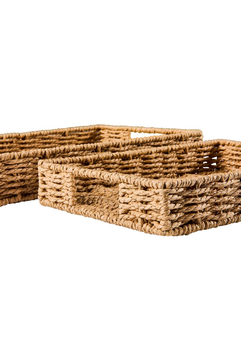 Novità Home Gourmet - Cesto Vassoio Rettangolare Natural Set 1/2 Sconti VIP