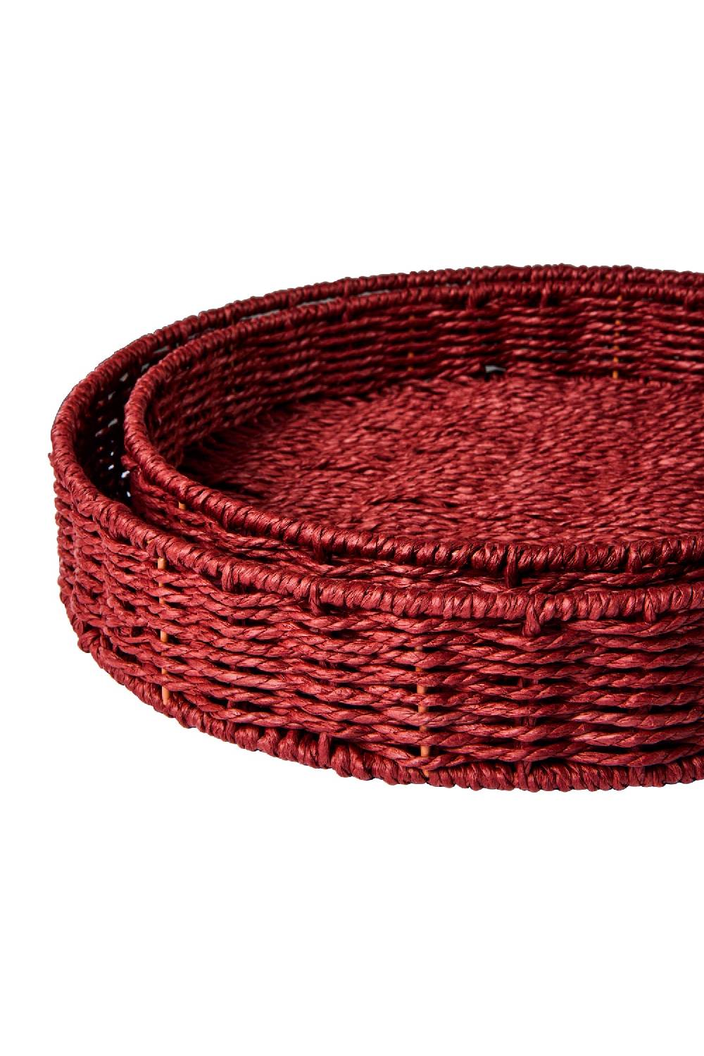 Novità Home Gourmet - Ceste Vassoio Tondo Burgundy Set 1/2 Offerta settimanale