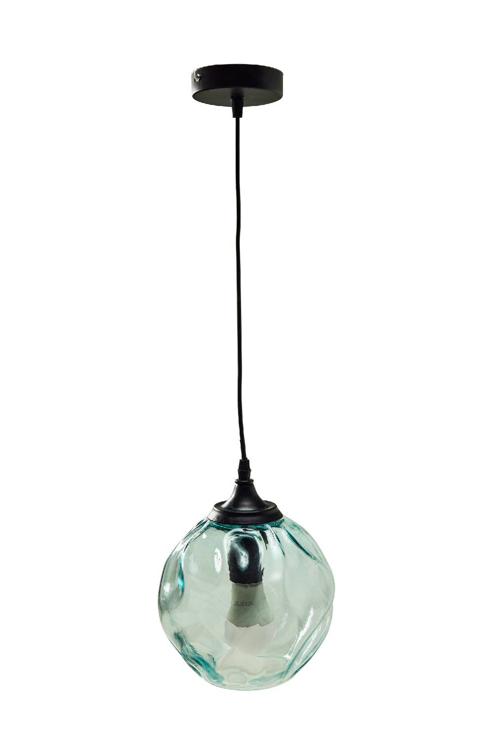 Novità Home Glass - Lampadario Sfera Imperfect Color Acqua