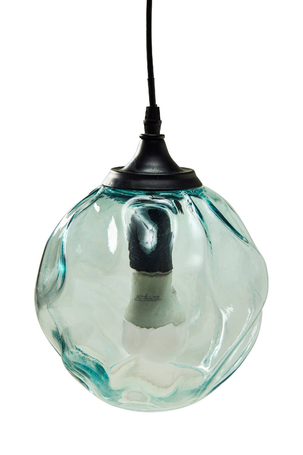 Novità Home Glass - Lampadario Sfera Imperfect Color Acqua Rilascio limitato