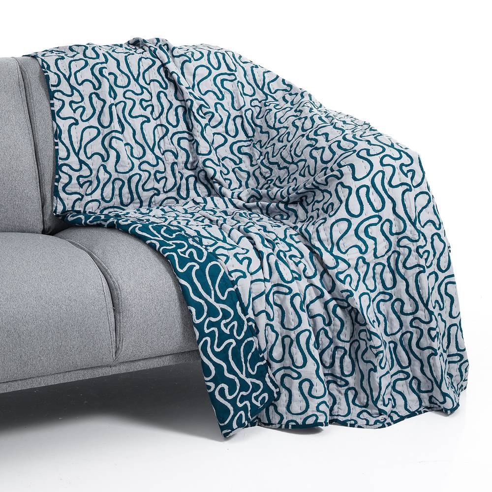 Oresteluchetta Plaid cotone DOUBLE OCEAN Super sconto