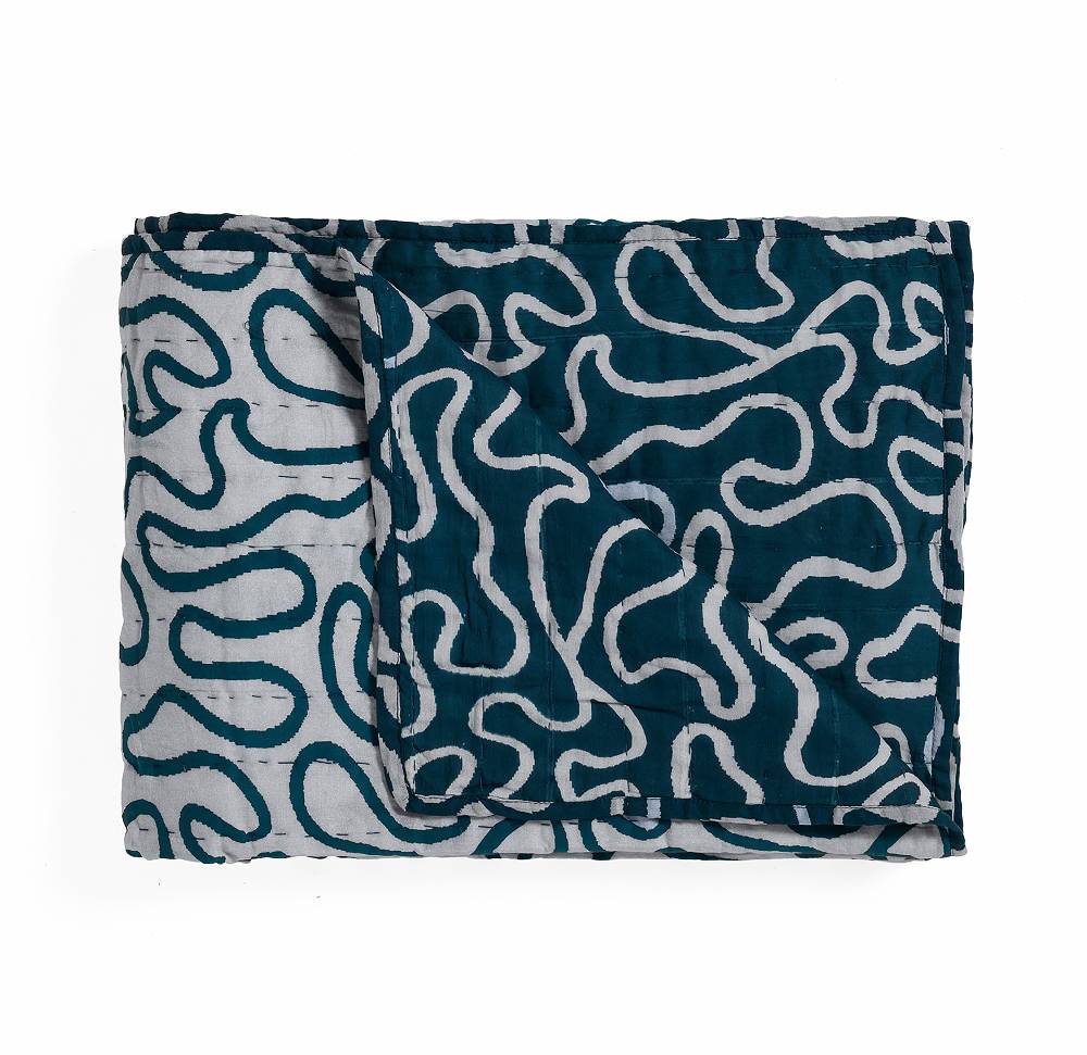 Oresteluchetta Plaid cotone DOUBLE OCEAN Super sconto