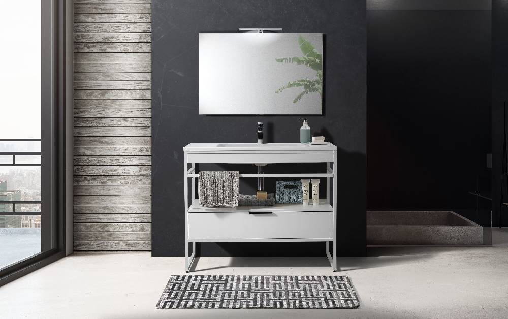 Oresteluchetta TAPPETO BAGNO / SCENDILETTO SERIE HISA GREY 01 Moda