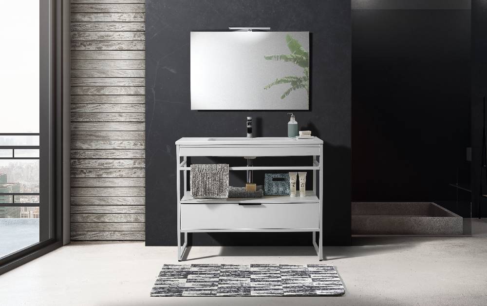 Oresteluchetta TAPPETO BAGNO / SCENDILETTO SERIE HISA GREY 09 Italia