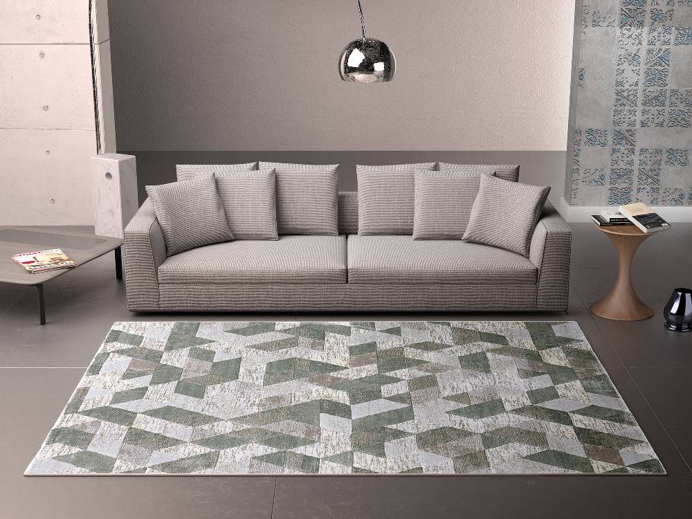 Oresteluchetta TAPPETO SERIE HISA GREEN 03 Presa