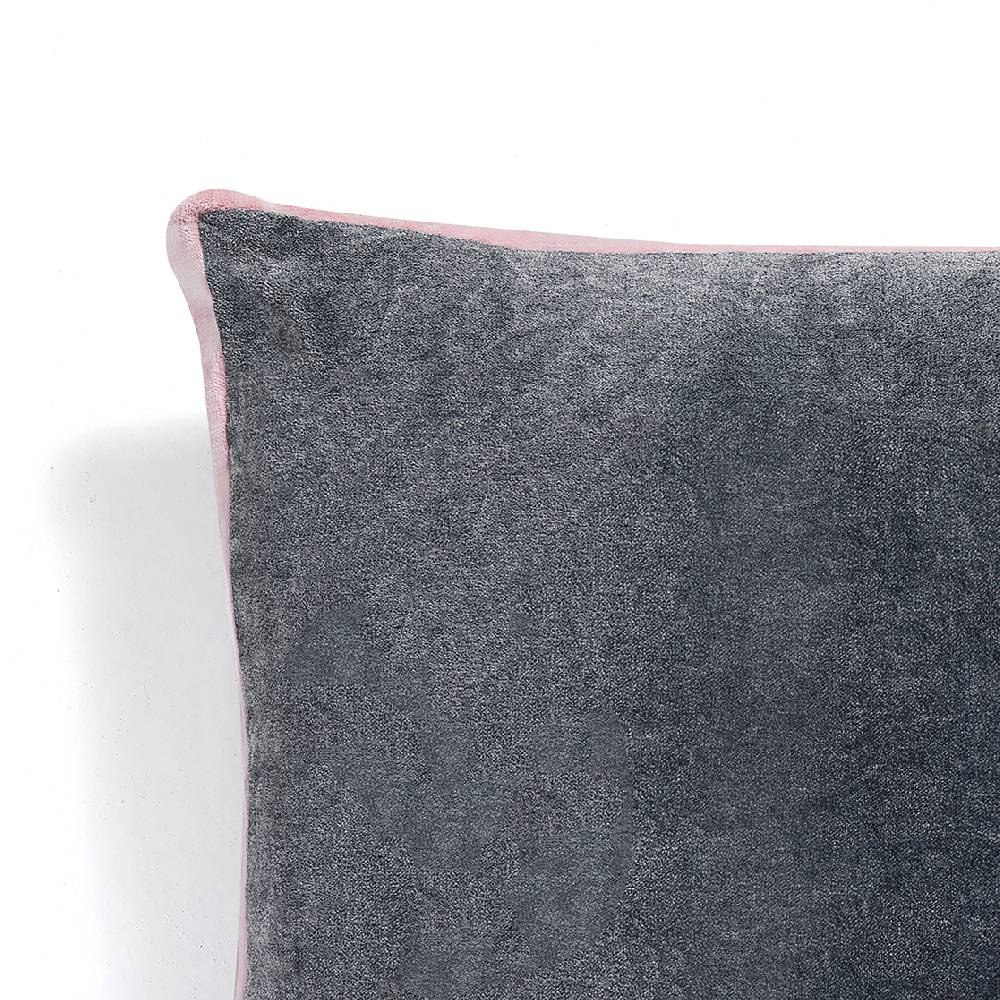 Oresteluchetta Cuscino VELVET GREY & PINK Italy
