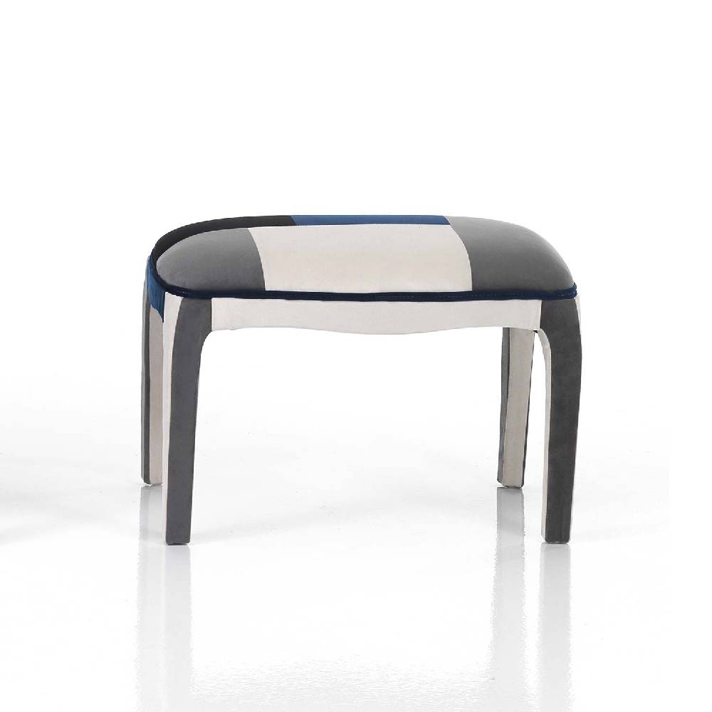 Oresteluchetta poltrona + pouf LIAM BLUE Nuova