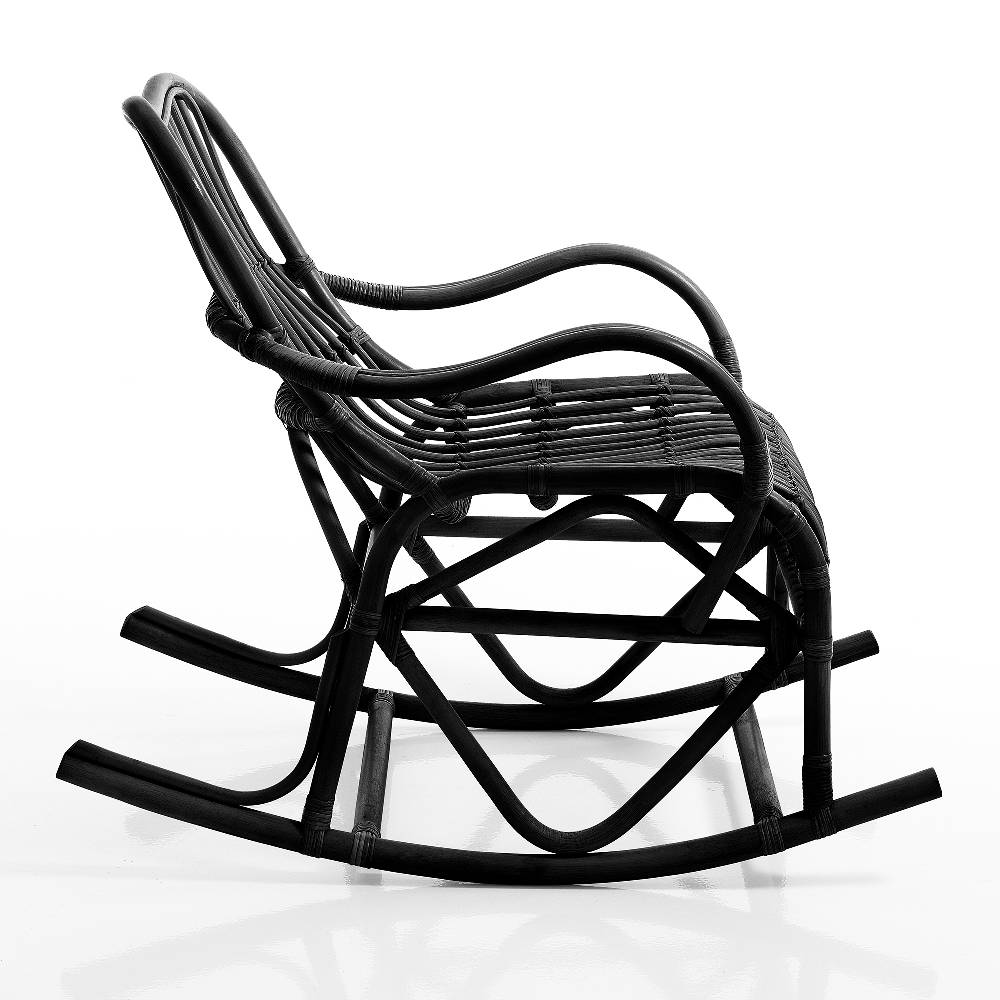 Oresteluchetta Sedia a dondolo PEACE BLACK In Linea