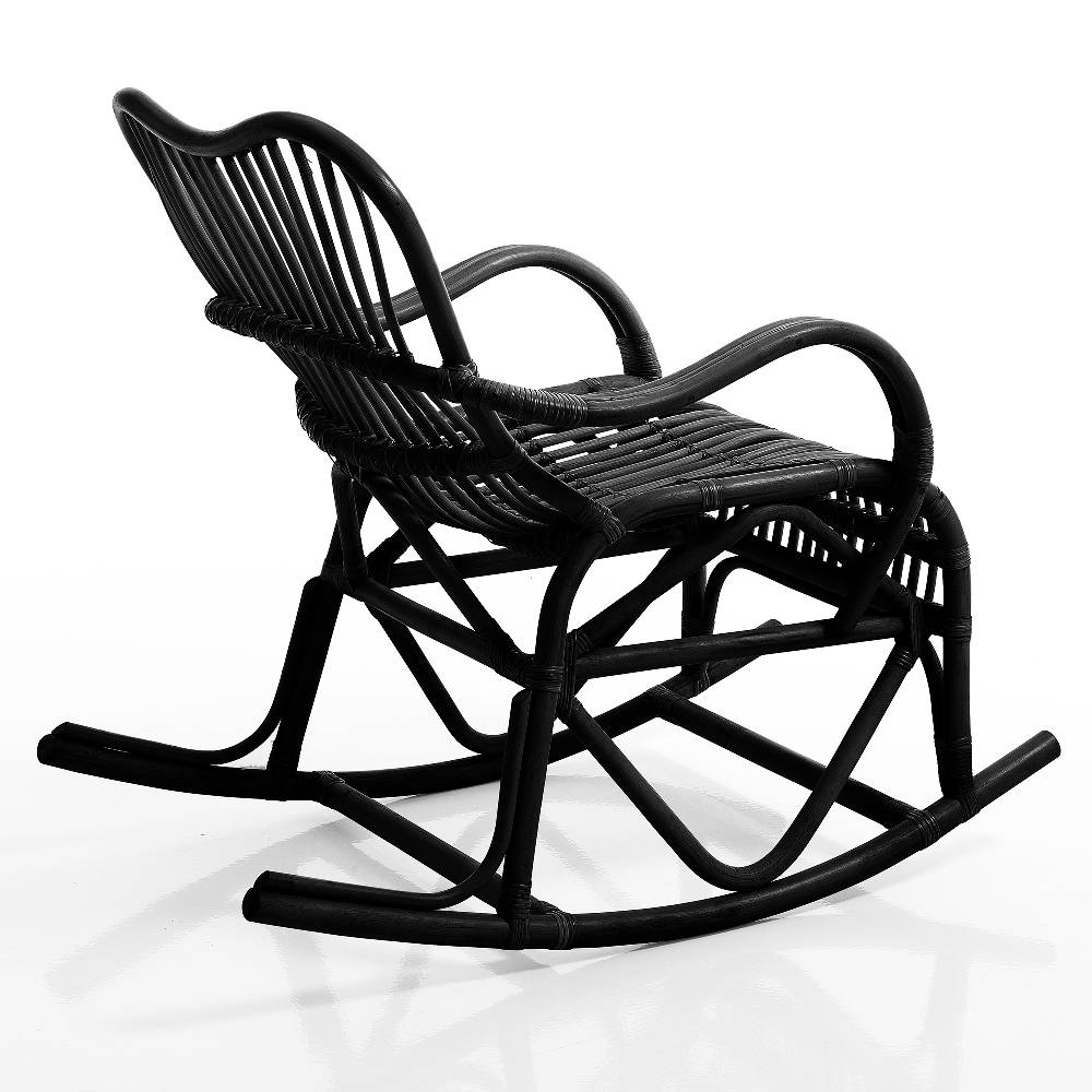 Oresteluchetta Sedia a dondolo PEACE BLACK In Linea