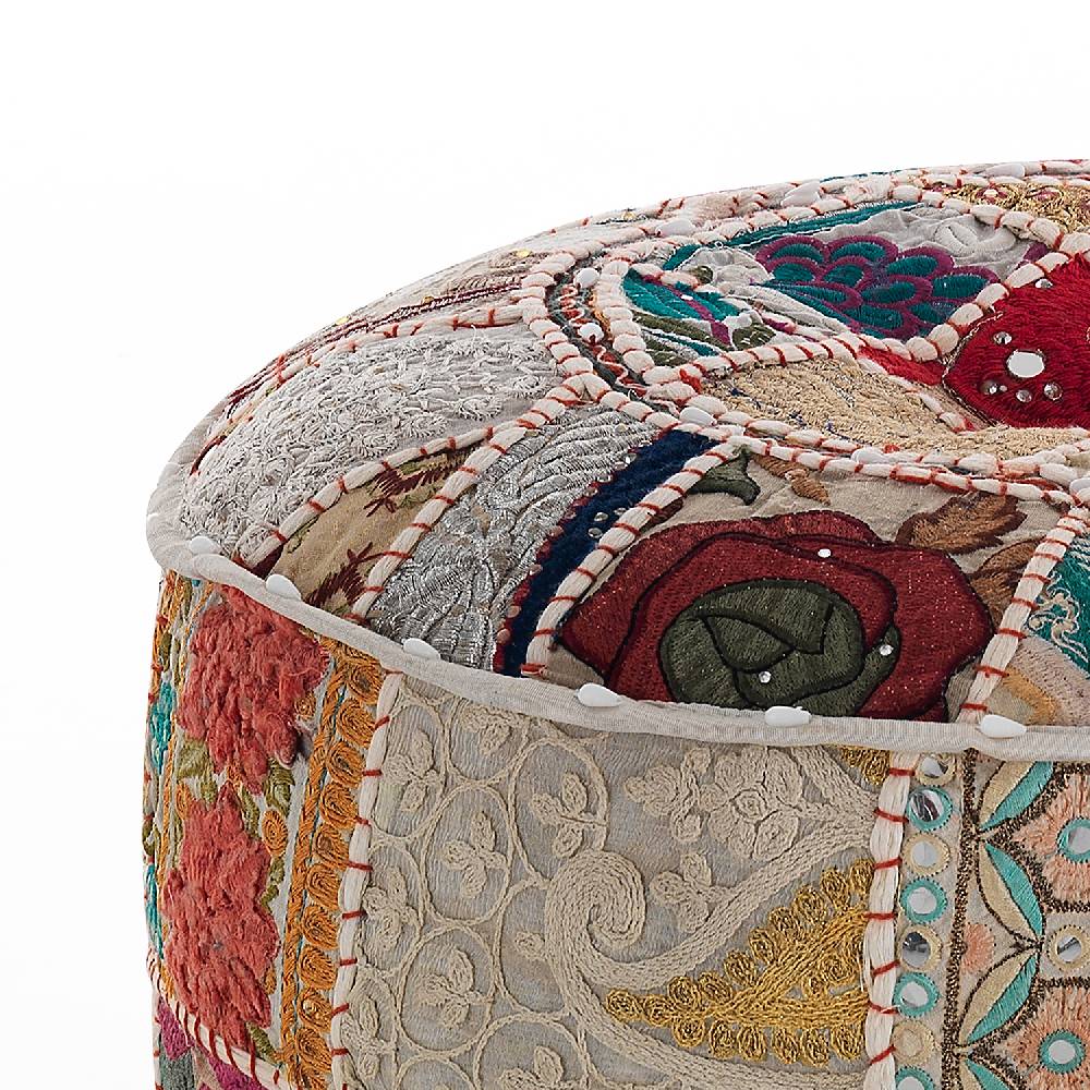 Oresteluchetta Pouf rotondo YANTRA PATCH SMALL Promozione Limitata