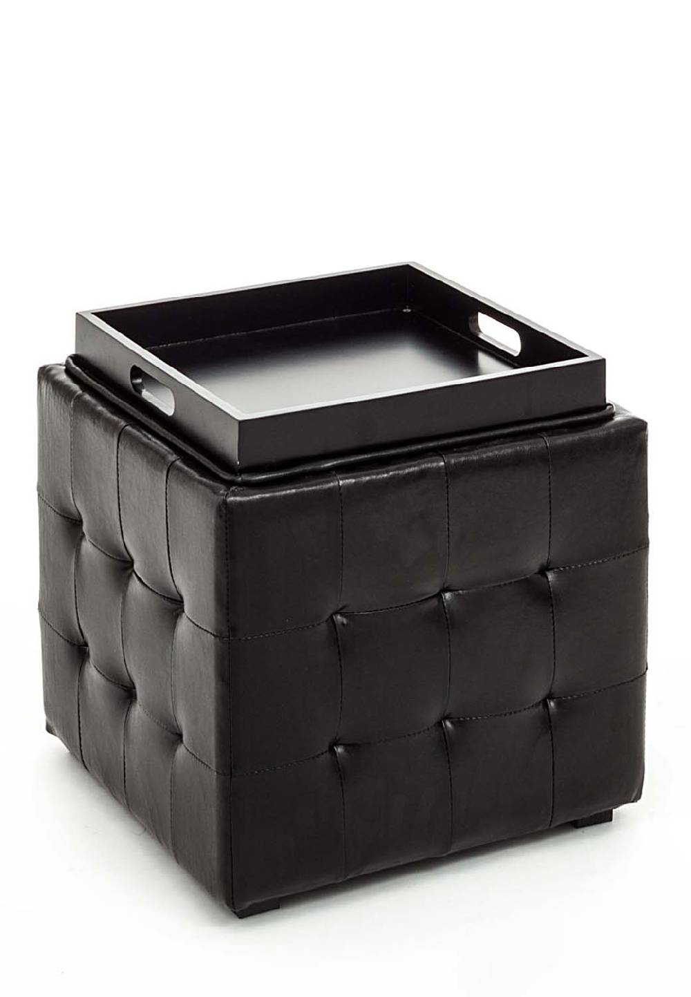 Oresteluchetta pouf poggiapiedi LOWELL BLACK In vendita