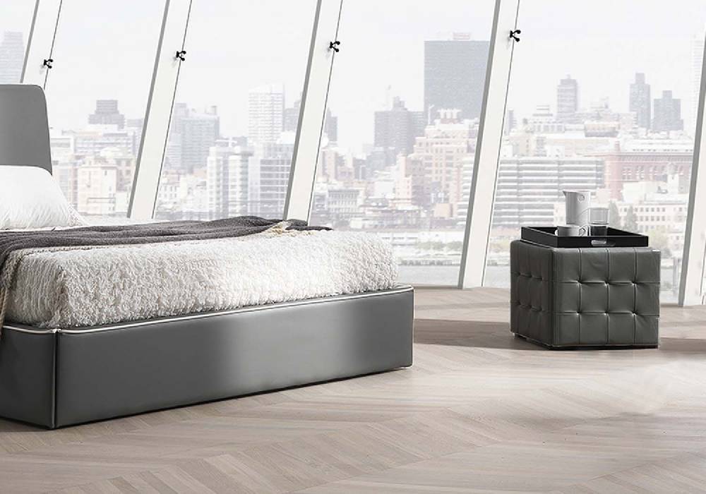 Oresteluchetta pouf poggiapiedi LOWELL BLACK In vendita