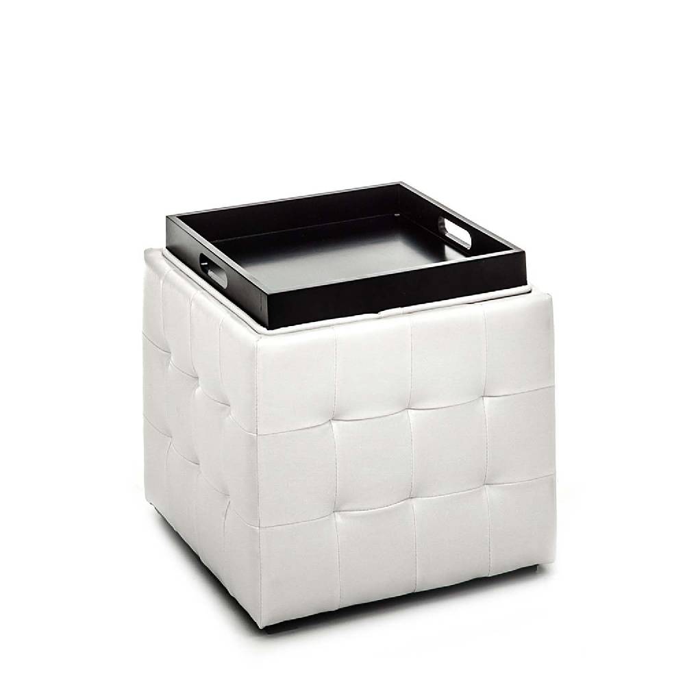 Oresteluchetta pouf poggiapiedi LOWELL WHITE 50% di sconto per tempo limitato