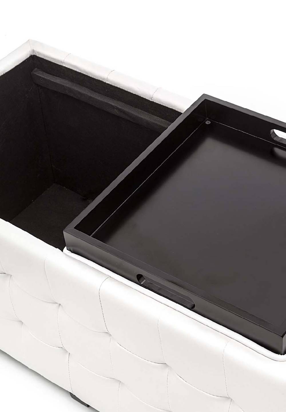 Oresteluchetta doppio pouf poggiapiedi LOWELL WHITE In Linea