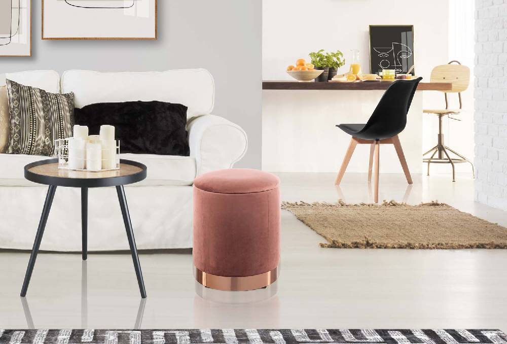 Oresteluchetta Pouf imbottito contenitore OHIO PINK Vendita