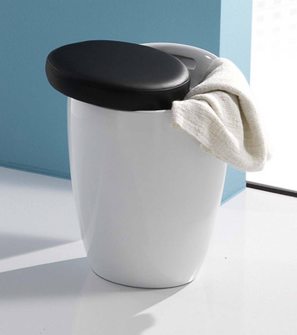 Oresteluchetta pouf/contenitore MONO WHITE Spedizione Gratuita