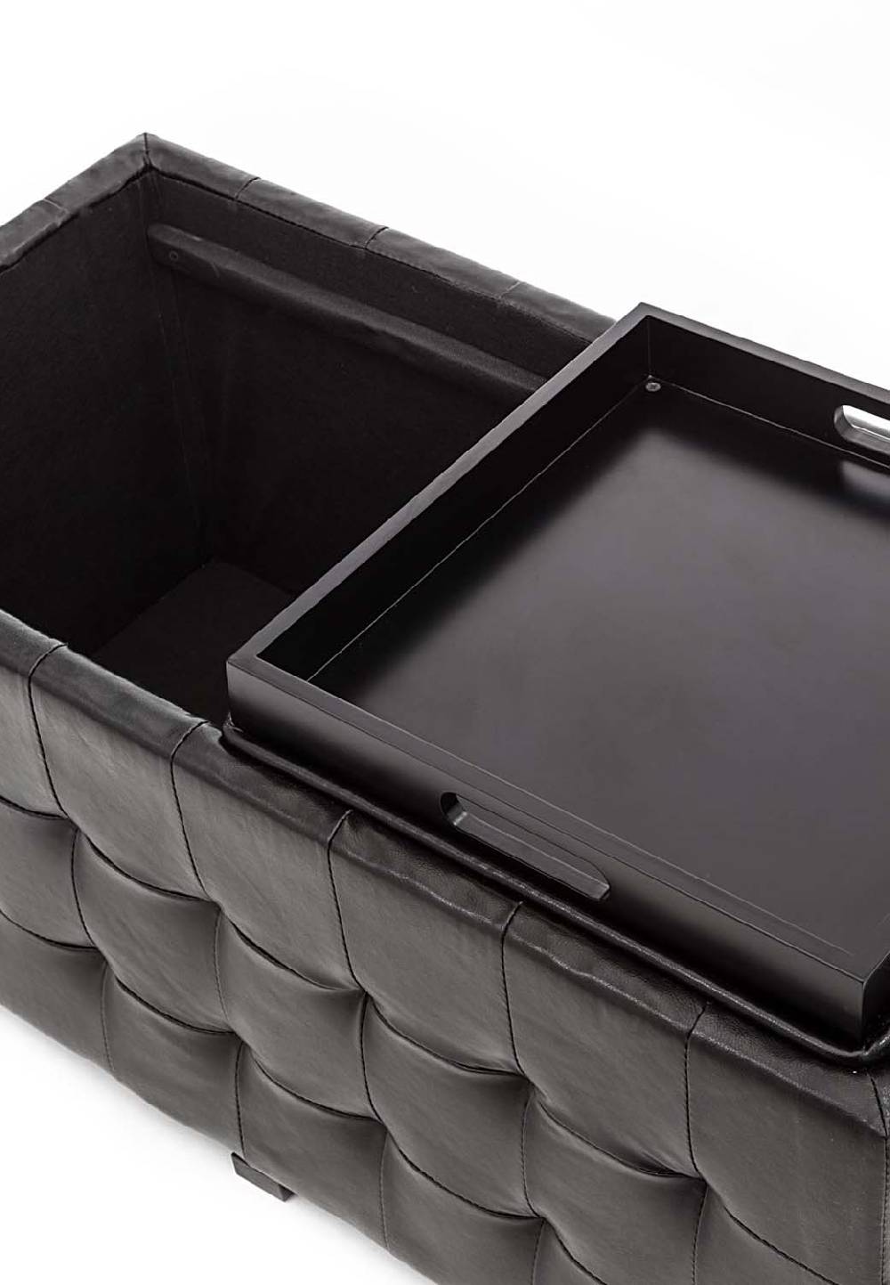 Oresteluchetta doppio pouf poggiapiedi LOWELL BLACK Soddisfazione Garantita