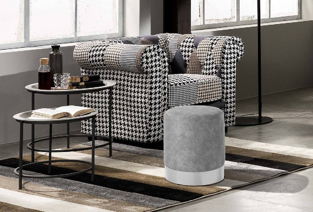 Oresteluchetta pouf / sgabello GROVE GREY Qualità Garantita