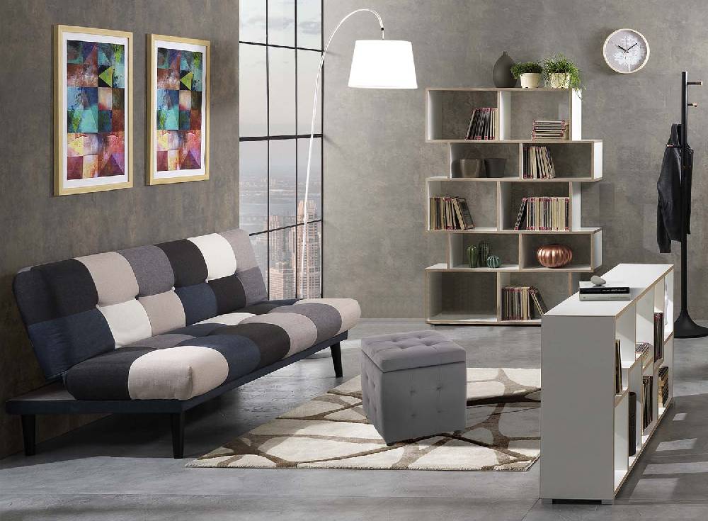 Oresteluchetta Pouf contenitore KILLEEN DARK GREY Acquista Ora