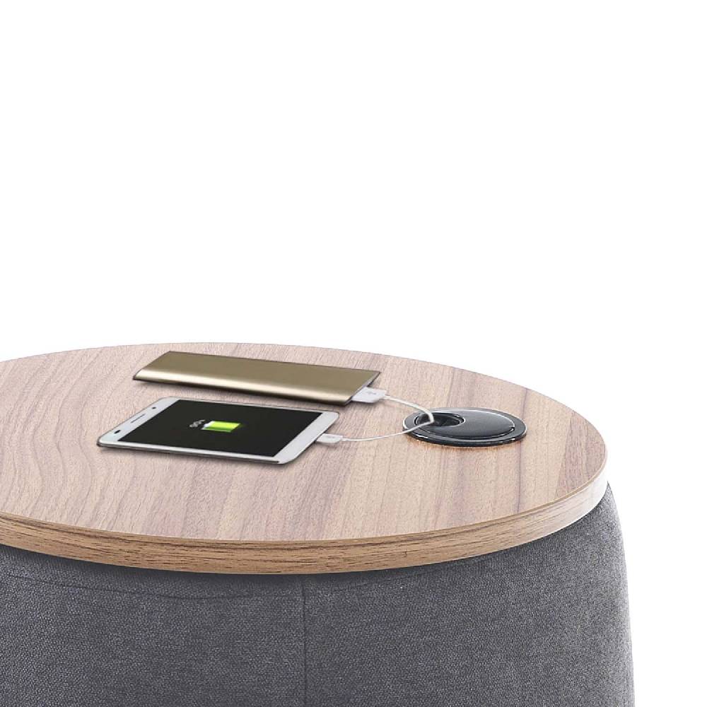 Oresteluchetta Pouf imbottito contenitore ANCHOR DARK GREY Fino Al -60%