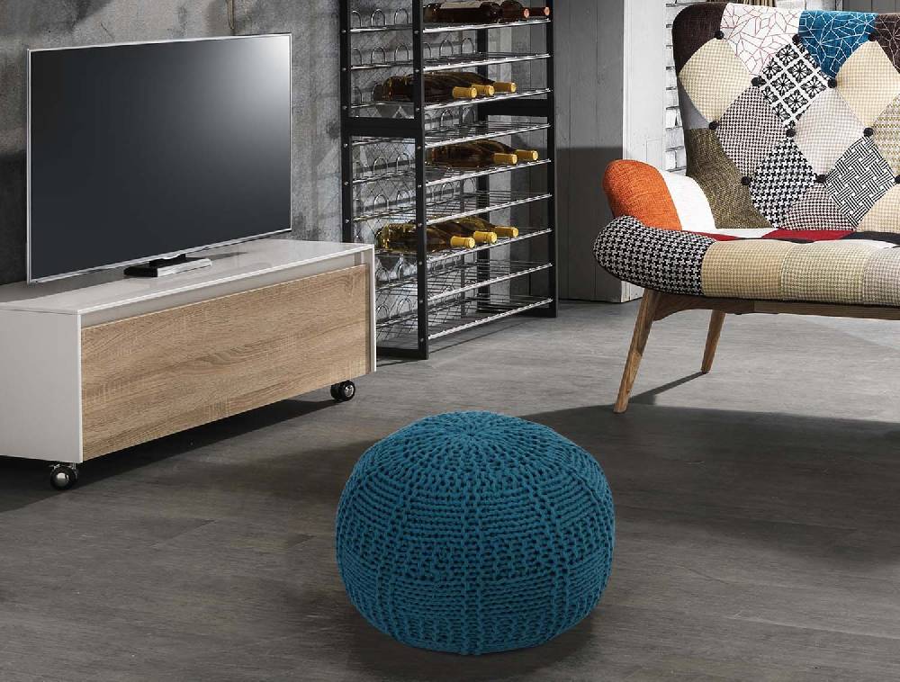 Oresteluchetta pouf BETH LIGHT BLUE Presa
