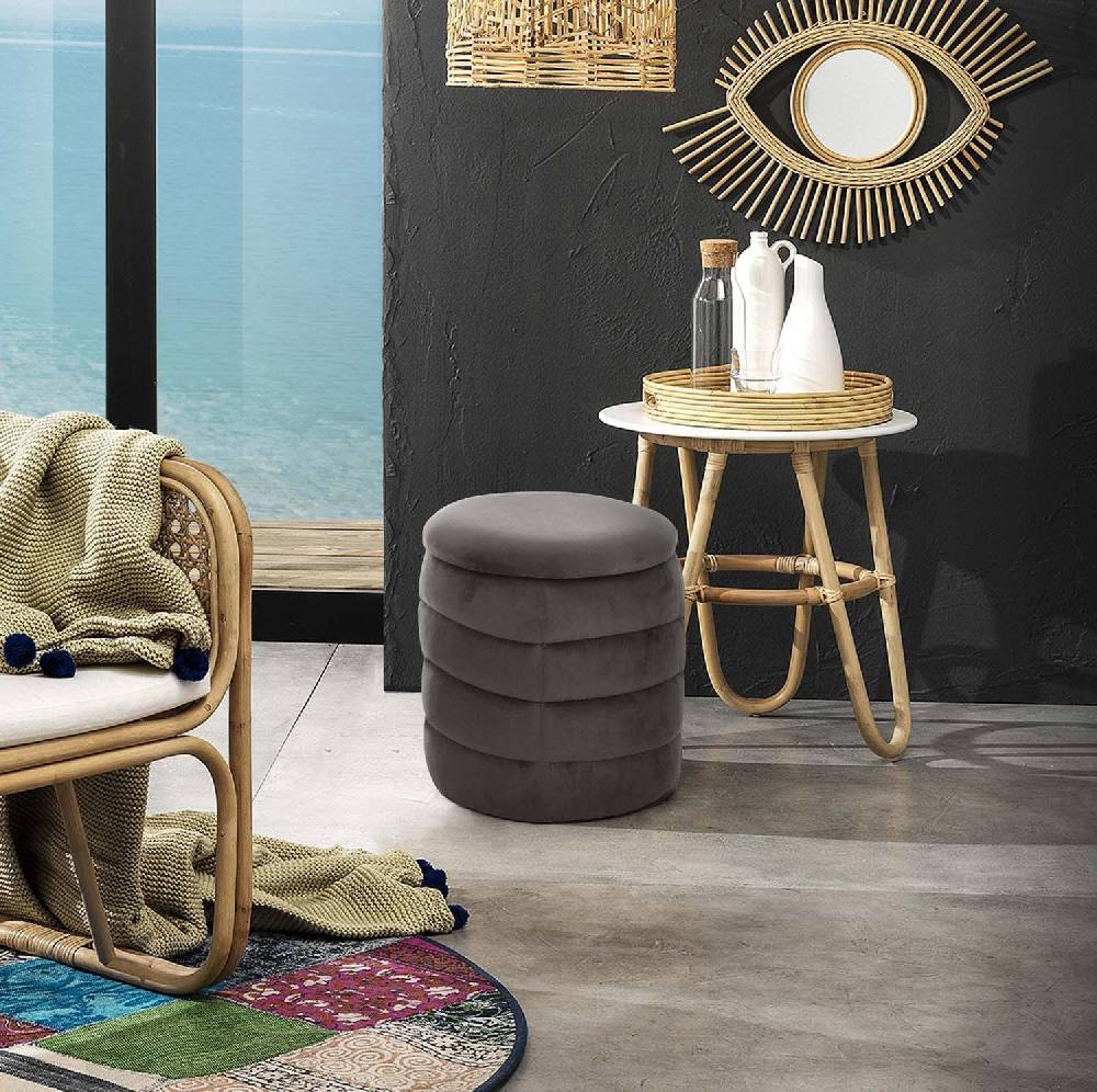 Oresteluchetta Pouf imbottito contenitore BURLEY GREY Vendita Calda