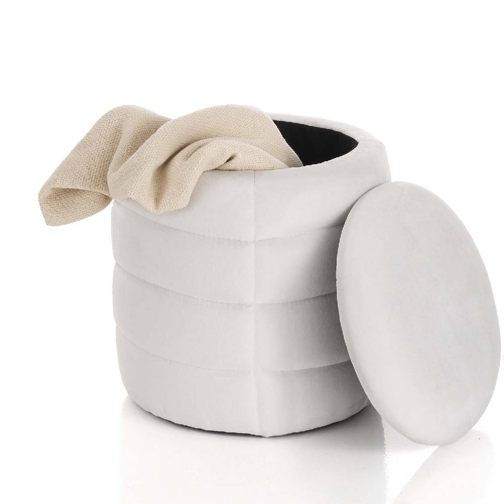 Oresteluchetta Pouf imbottito contenitore BURLEY WHITE Offerte