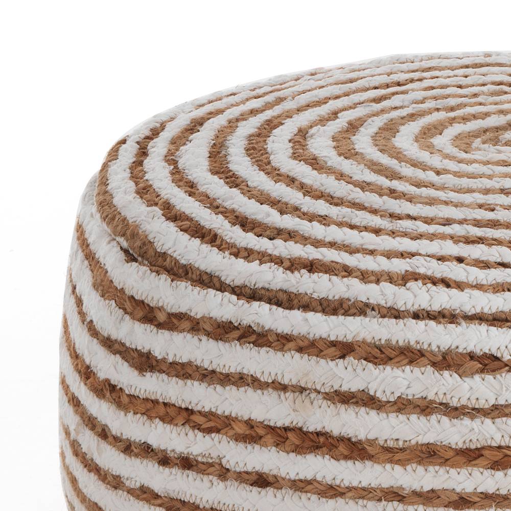 Oresteluchetta Pouf juta ROUND WHITE Moda