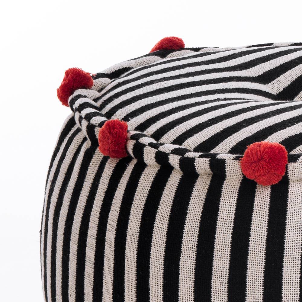 Oresteluchetta Pouf rotondo STRIPE-B CORAL 2025