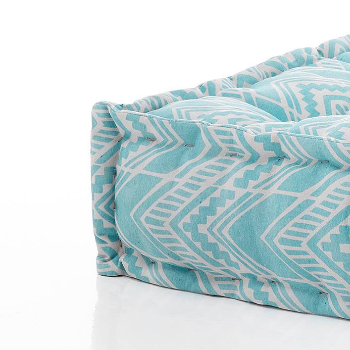 Oresteluchetta Pouf quadrato OUTDOOR IKAT MINT Qualità Garantita