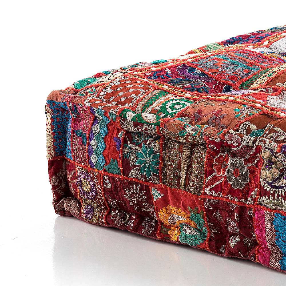 Oresteluchetta Pouf rettangolare YANTRA RED PATCHWORK Affare Del Giorno