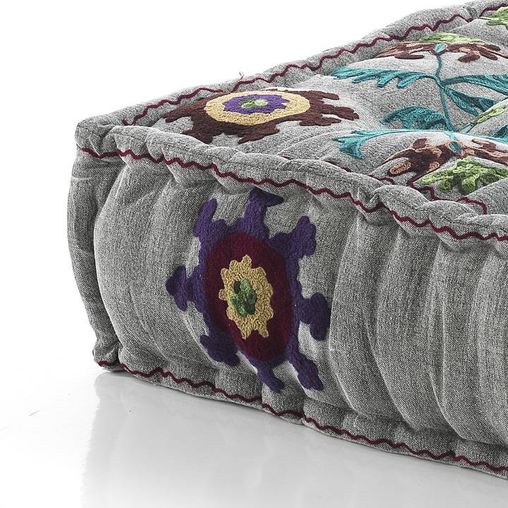 Oresteluchetta Pouf quadrato YANTRA LIGHT GREY Economico