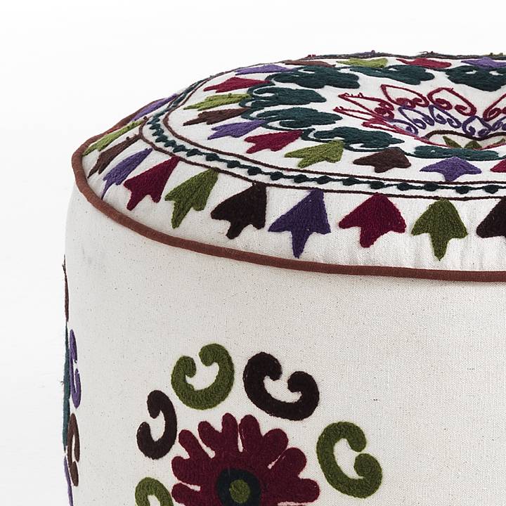 Oresteluchetta Pouf rotondo YANTRA WHITE 2025
