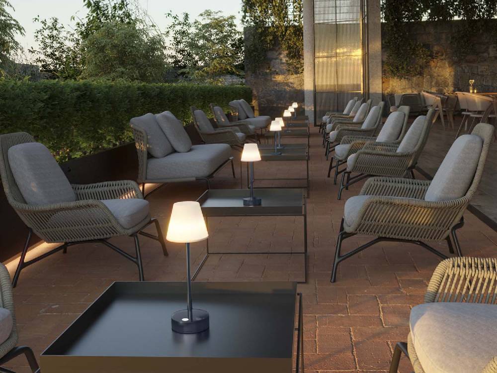 Oresteluchetta Lampada da tavolo ADELAIDE SLIM 30 GREY Convenienza