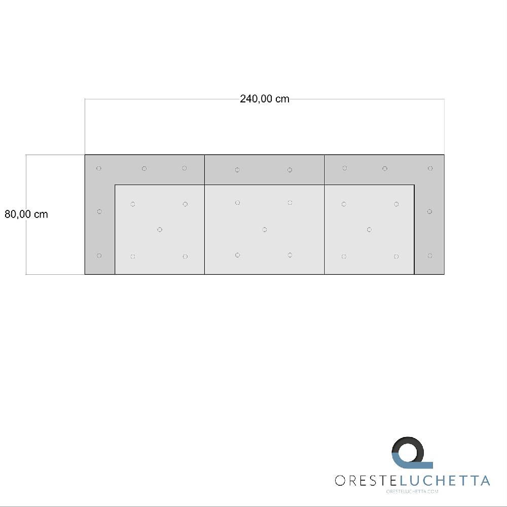 Oresteluchetta Divano 3 posti YANTRA WAFFLE MULTICOLOR Composizione 51 Negozio