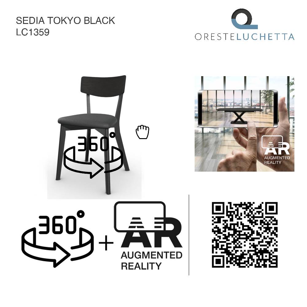 Oresteluchetta SEDIA TOKYO BLACK In Linea