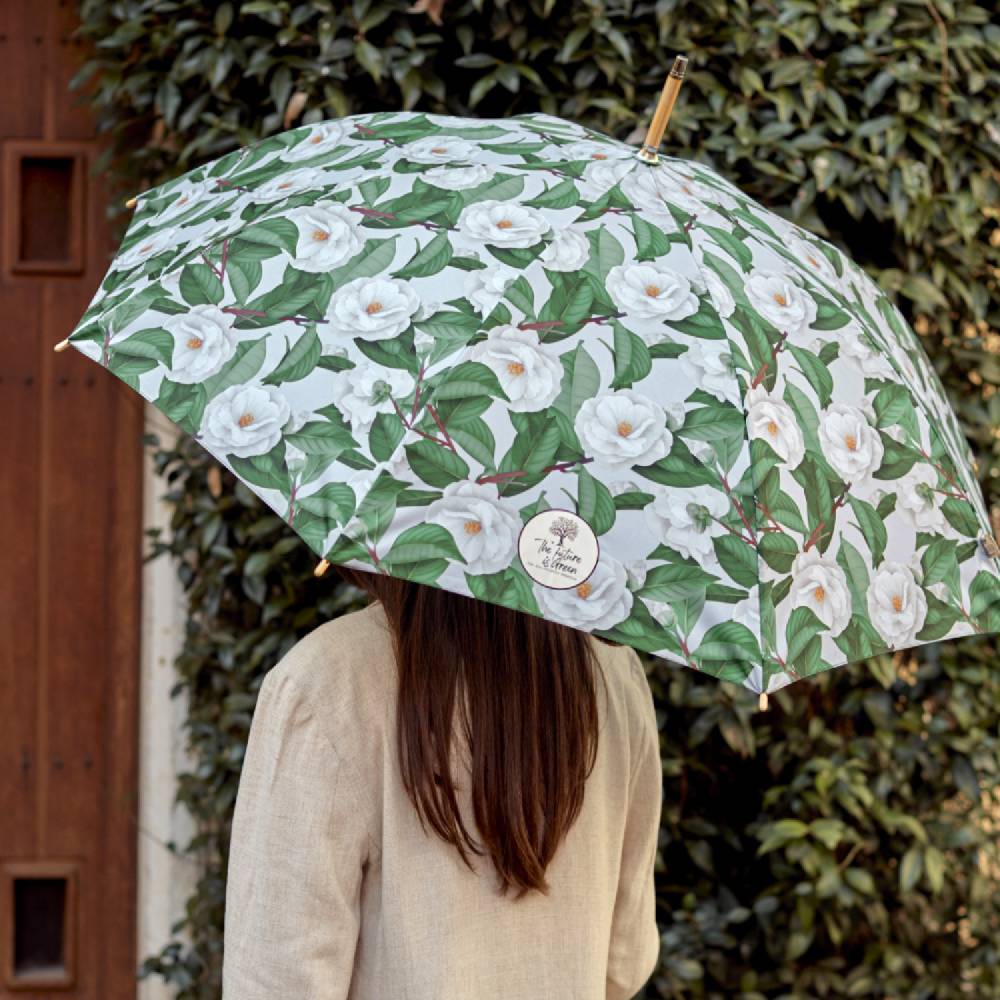 Perletti Ombrello Green Lungo Camelie Sconto