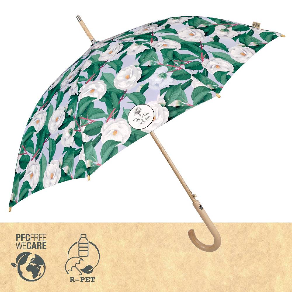 Perletti Ombrello Green Lungo Camelie Sconto