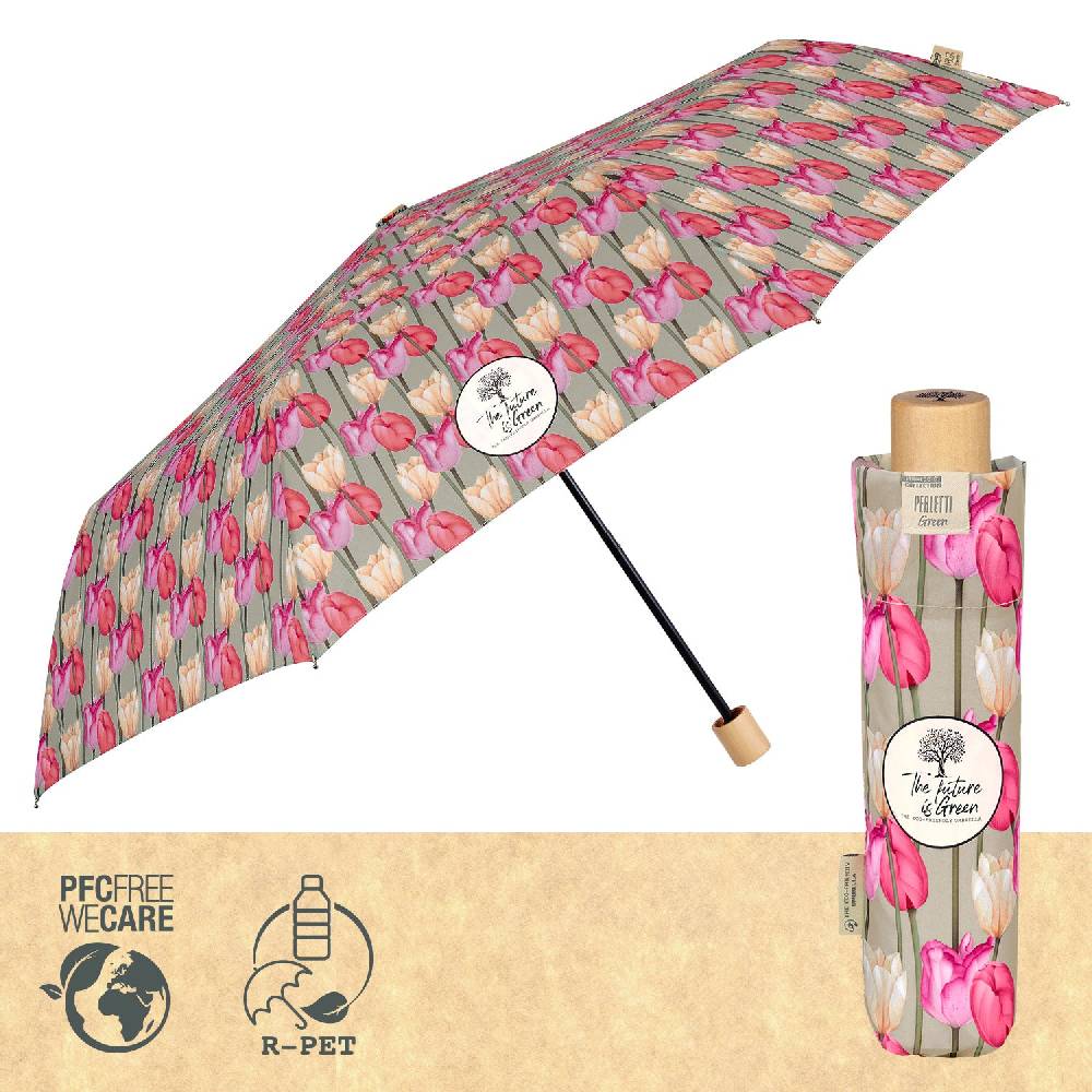 Perletti Ombrello Green Manuale Tulipani Rosa Online